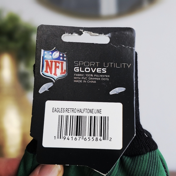 🦅 NFL Eagles Retro Halftone Line Utility Gloves - Philadelphia Eagles Fan Gear - Picture 5 of 5